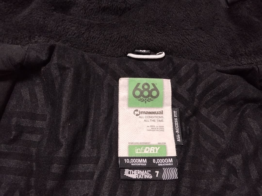 686 ロクハチ デニム スノーボードウェア 上下セット Mサイズ