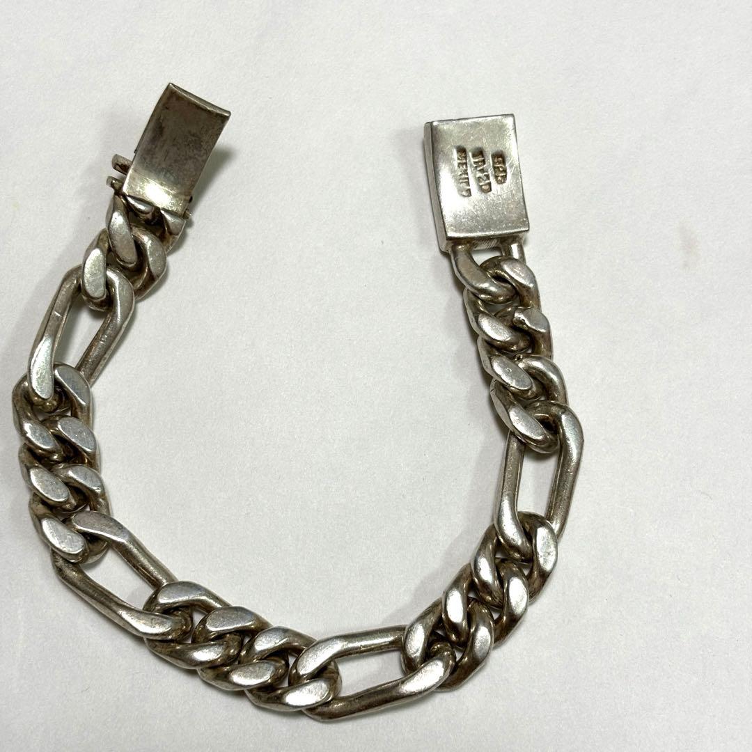 MEXICO 925 極太 喜平チェーン ブレスレット 重量感 ヴィンテージ