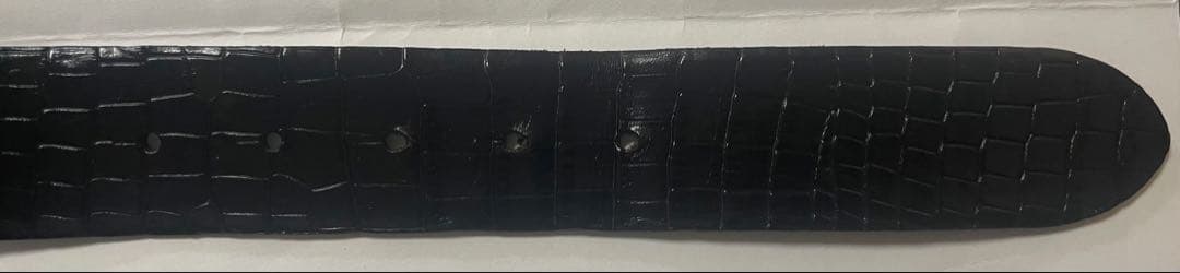 D&G ブラックレザーベルト クロコダイル風