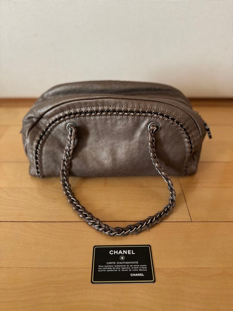 シャネル ラグジュアリーライン　ブロンズ チェーンバッグ