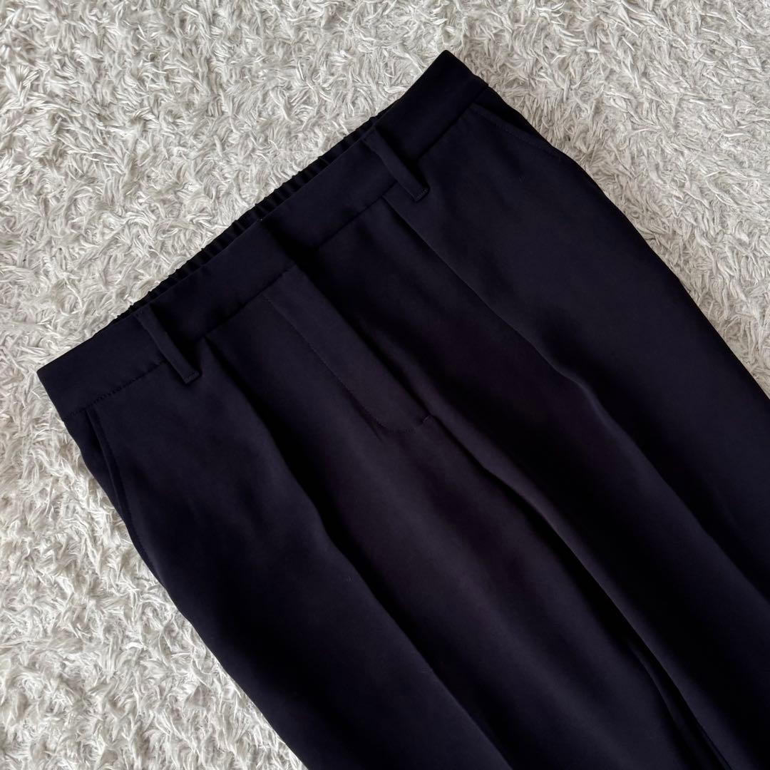 プラステ PLST セットアップ パンツスーツ ノーカラー ウエストゴム 濃紺