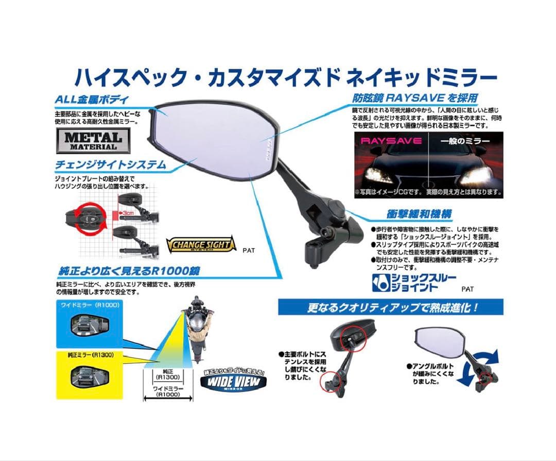 T*P様 TANAX ナポレオンシャークミラー7 2個セット