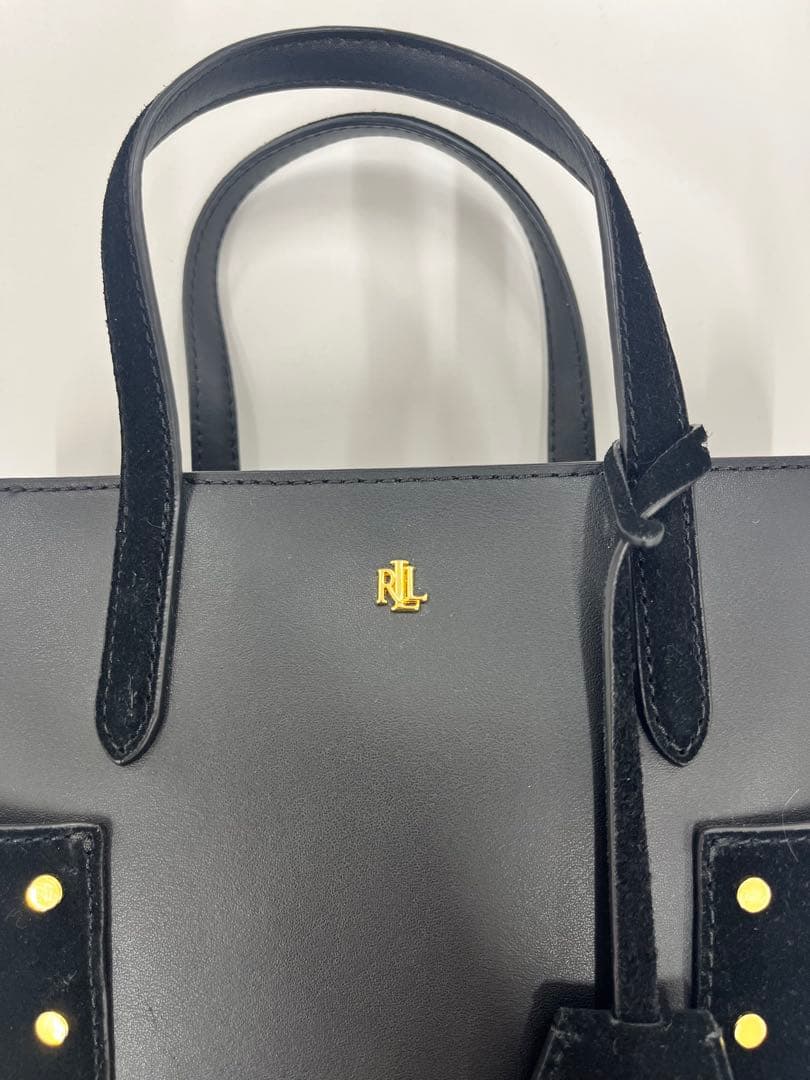 RalphLauren ロゴ付き2wayバッグ 黒 ラルフローレン ショルダー