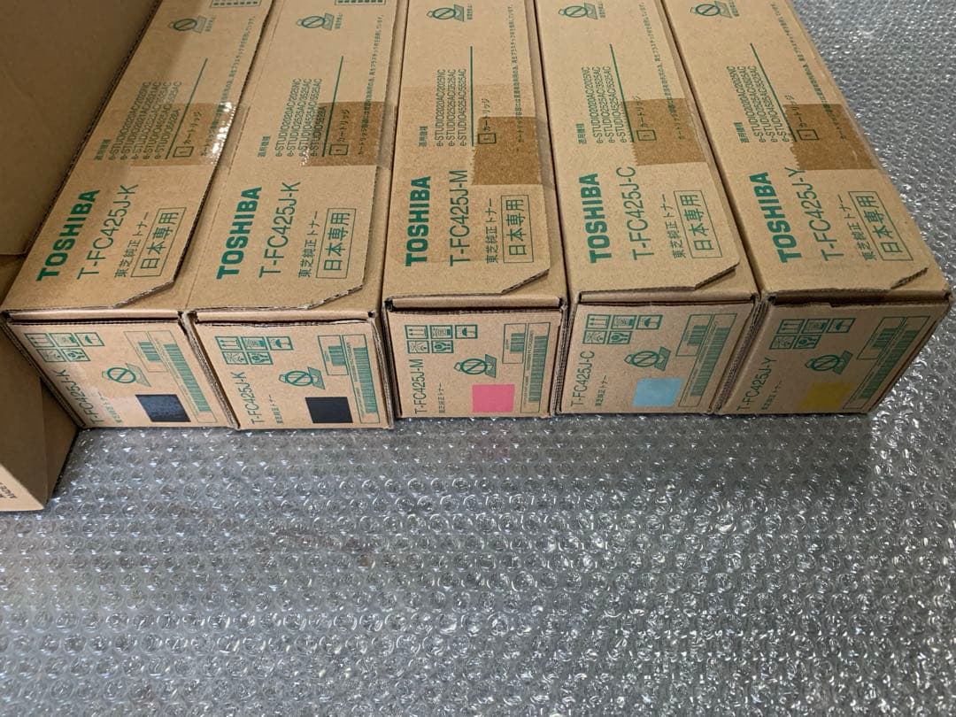 TOSHIBA T-FC425J-K/Y/C/M 廃トナー付　計5本
