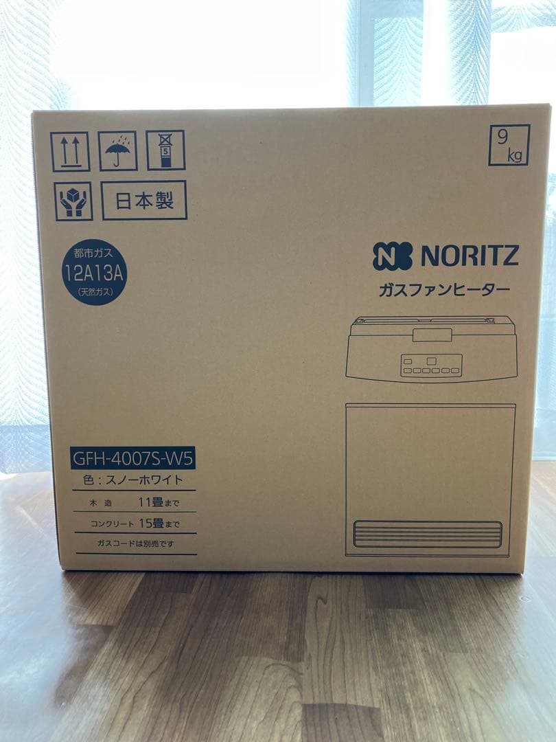 新品未使用　ノーリツ　ガスファンヒーター　GFH-4007S-W5 都市ガス