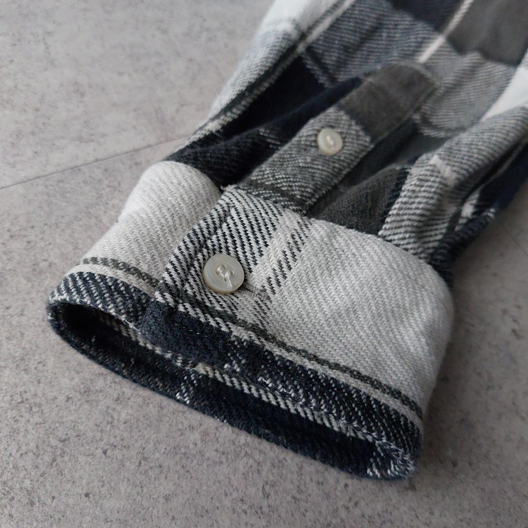 SEQUEL シークエル オープンカラー ネルシャツ XL チェック