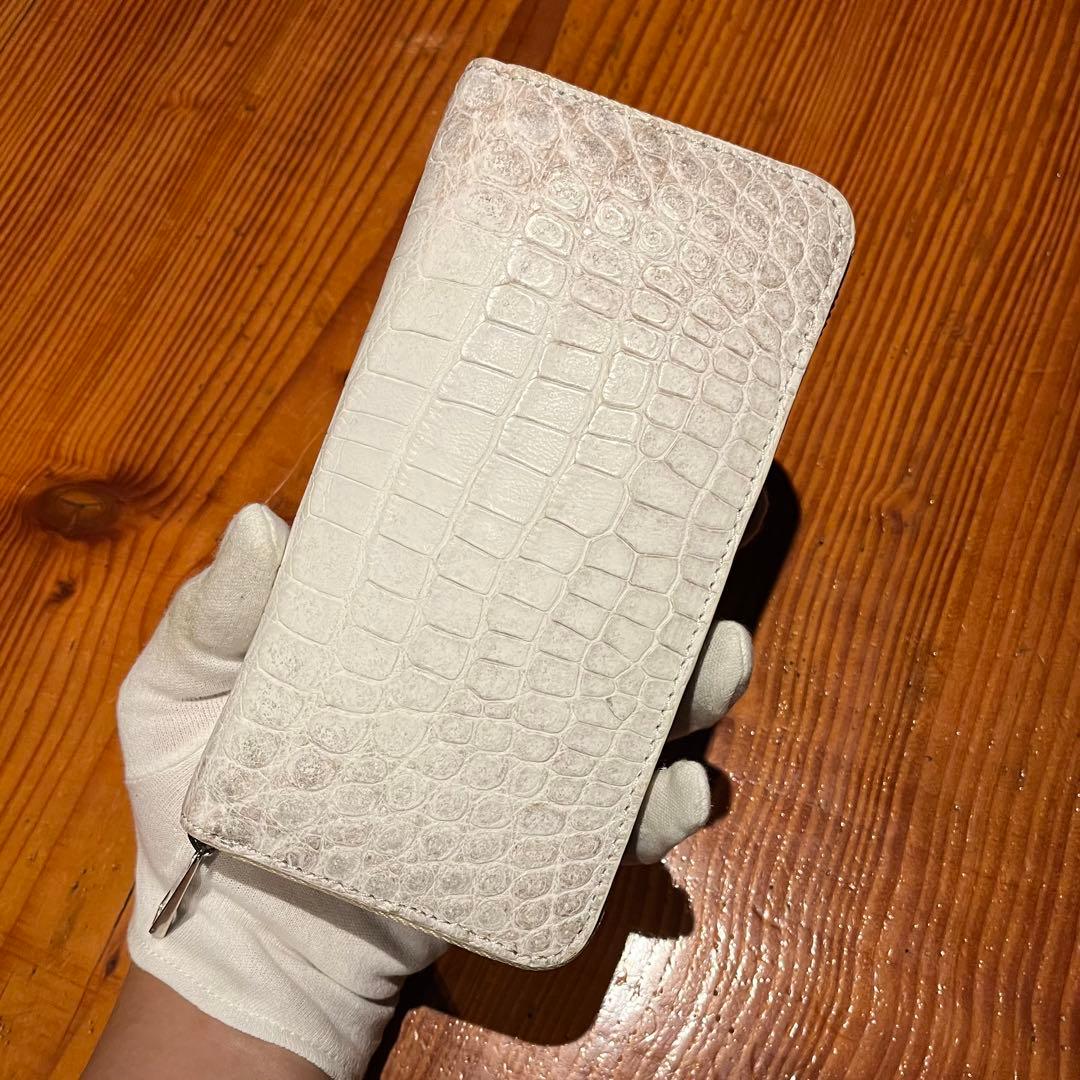 ★限定セール【新品・未使用】ヒマラヤクロコダイル 長財布 シャムワニ