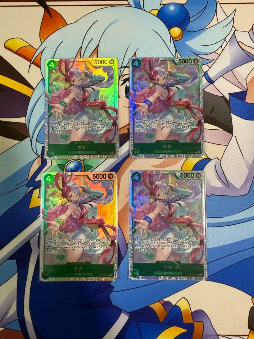 ワンピースカード　赤緑ルフィ　構築済みデッキ　リーパラ付き