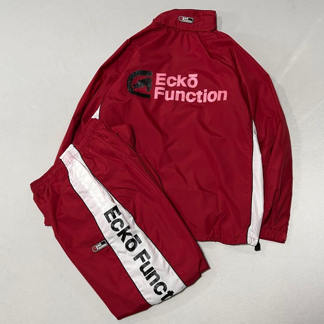 00s Ecko ナイロン セットアップ ドローコード ラメ入り ジャージ B系
