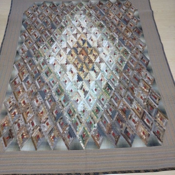 ダイヤモンドパターン パッチワークキルト