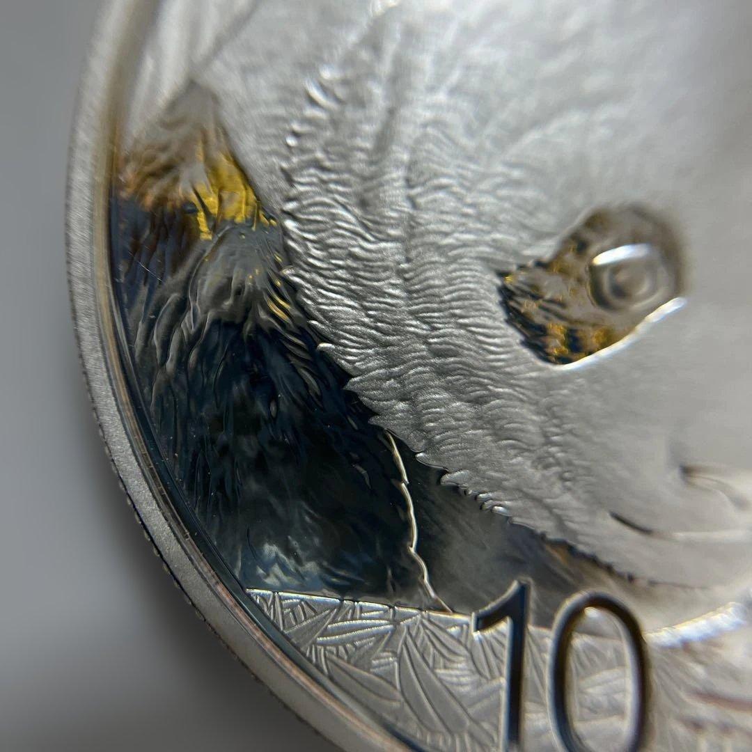 【純銀】2018年パンダ銀貨　10元　カプセル付き③