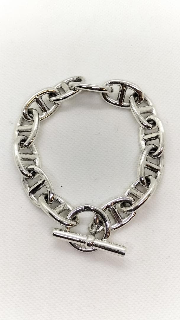 TGMサイズ　シルバー925 アンカーチェーン ブレスレット　13コマ