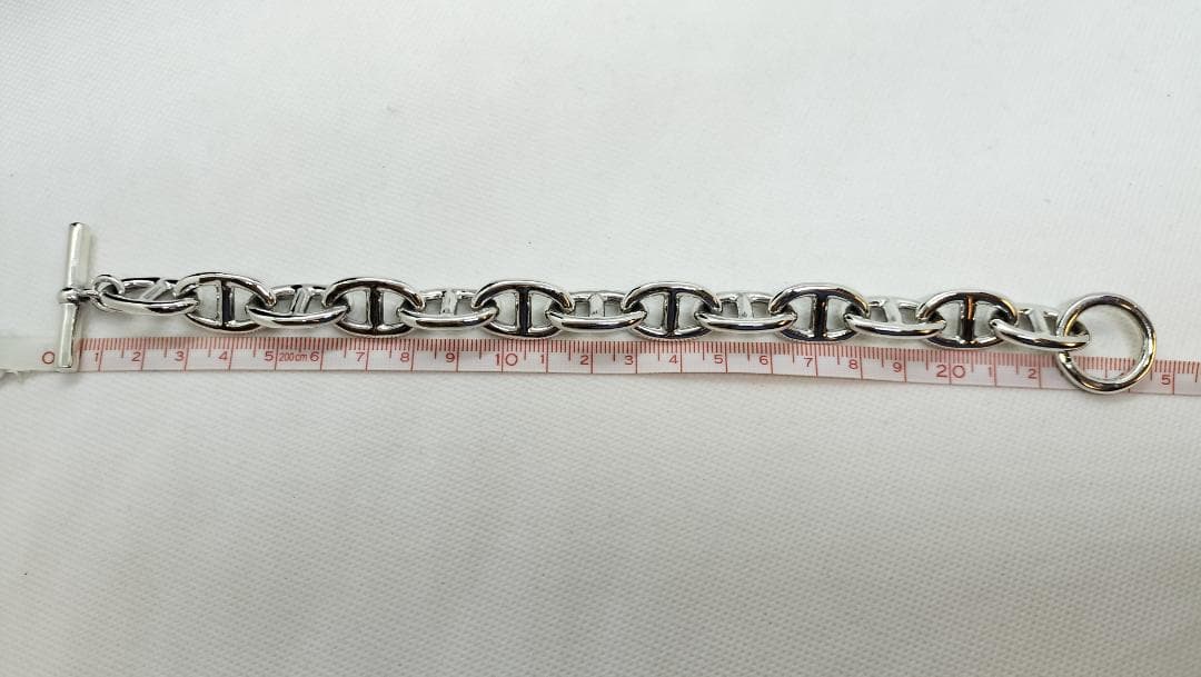 TGMサイズ　シルバー925 アンカーチェーン ブレスレット　13コマ