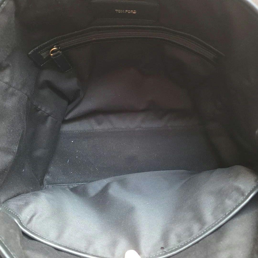 s*i様 トムフォード　黒レザー トートバッグ ゴールド金具