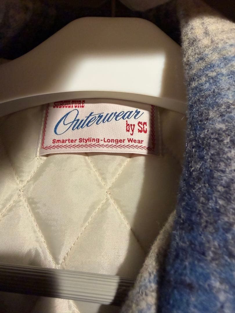 ジャケット・アウター subculture OMBRE CHECKWOOLJACKET / BLUE