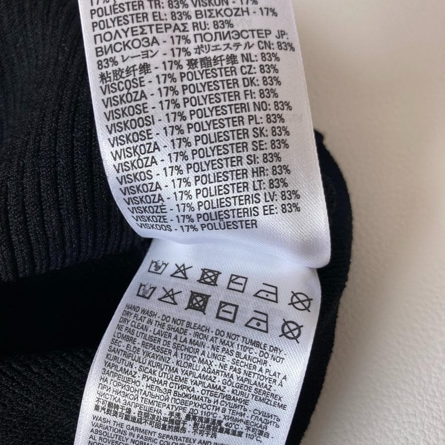 【CY】DIESEL　リブニットチューブトップ メタルオーバルDロゴ 黒