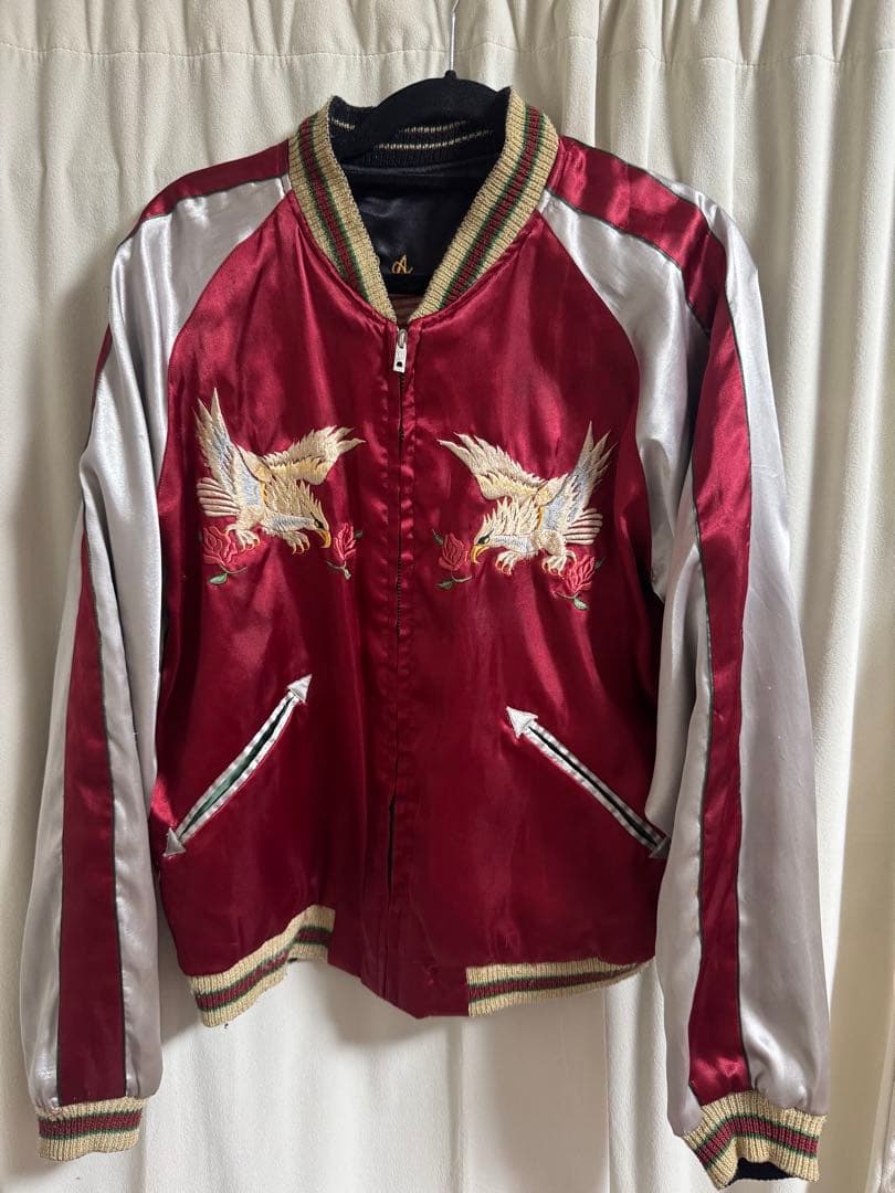 刺繍サテンジャケット 富士山と五重塔　東洋