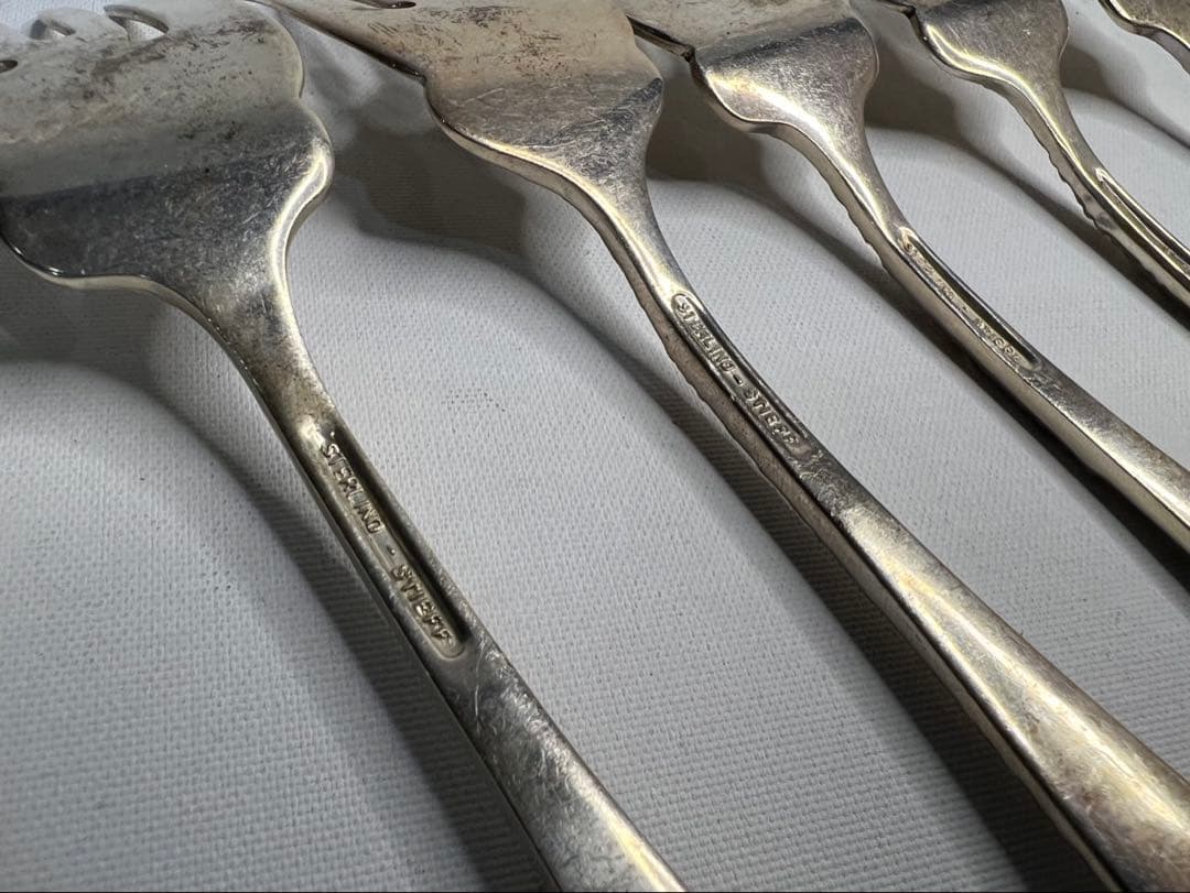 銀製】STIEFF製 SILVER ティースプーン&サラダフォーク 全12本