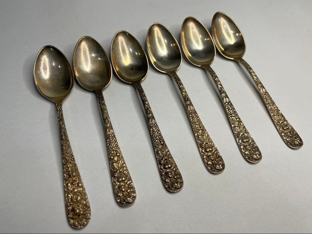 銀製】STIEFF製 SILVER ティースプーン&サラダフォーク 全12本