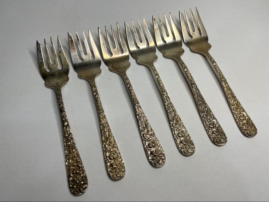 銀製】STIEFF製 SILVER ティースプーン&サラダフォーク 全12本