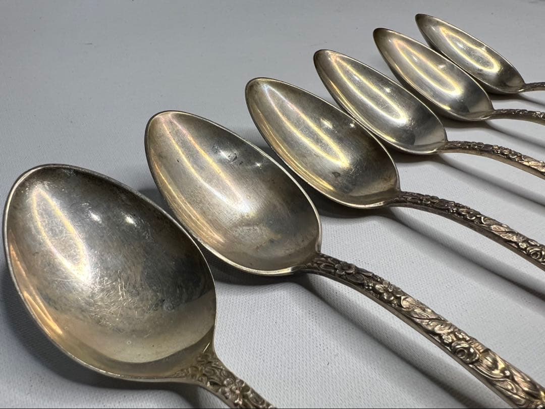 銀製】STIEFF製 SILVER ティースプーン&サラダフォーク 全12本