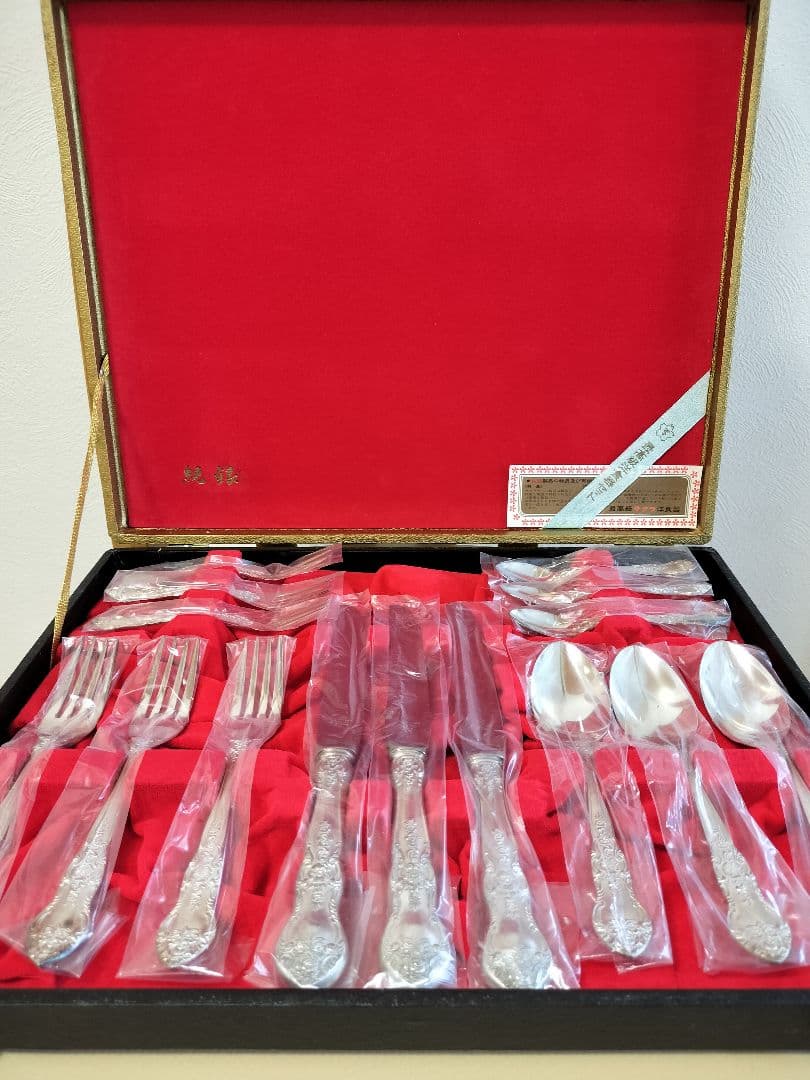 未使用 純銀 カトラリー 15点セット 日本製 燕市