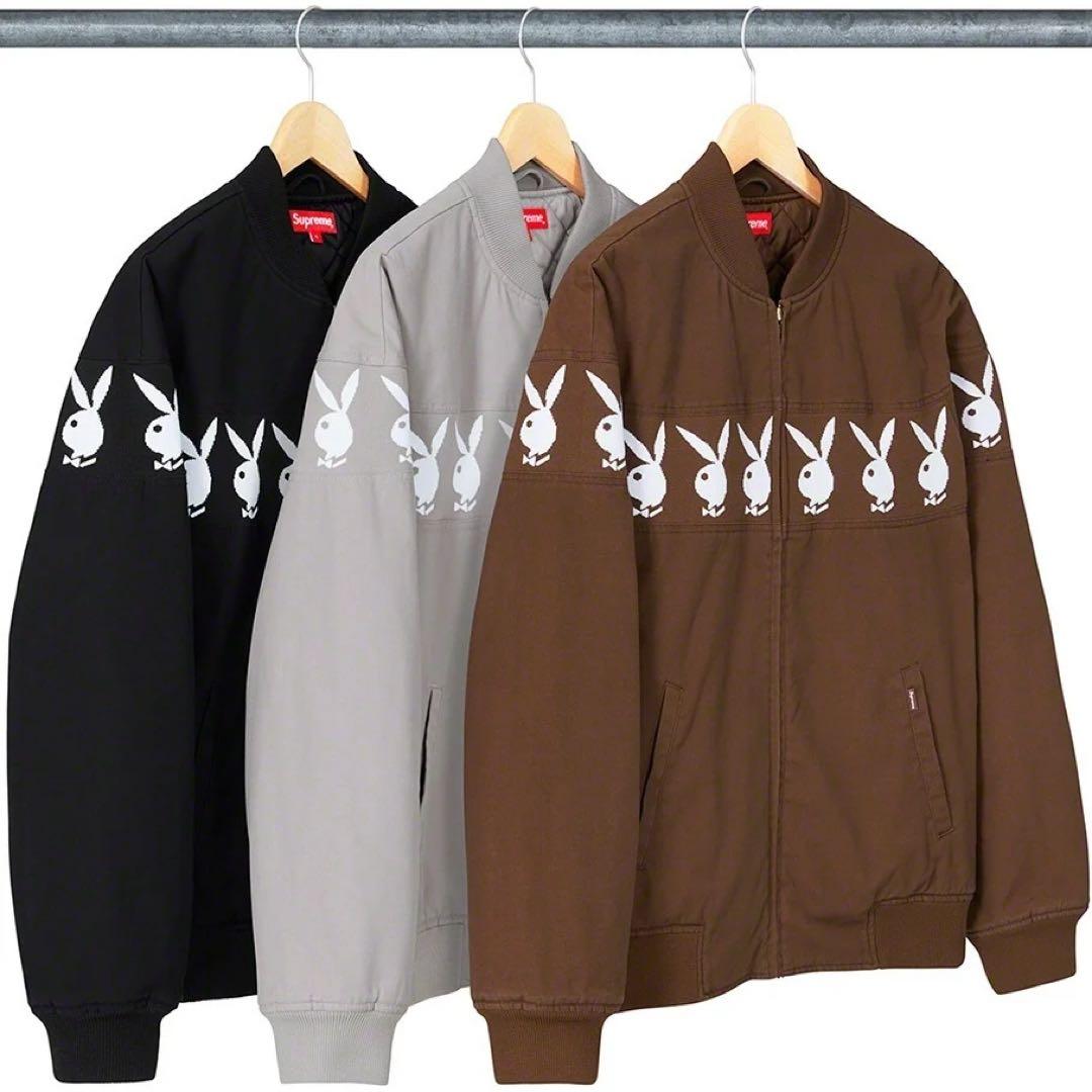 ジャケット・アウター Supreme playboy crew jacket brown L