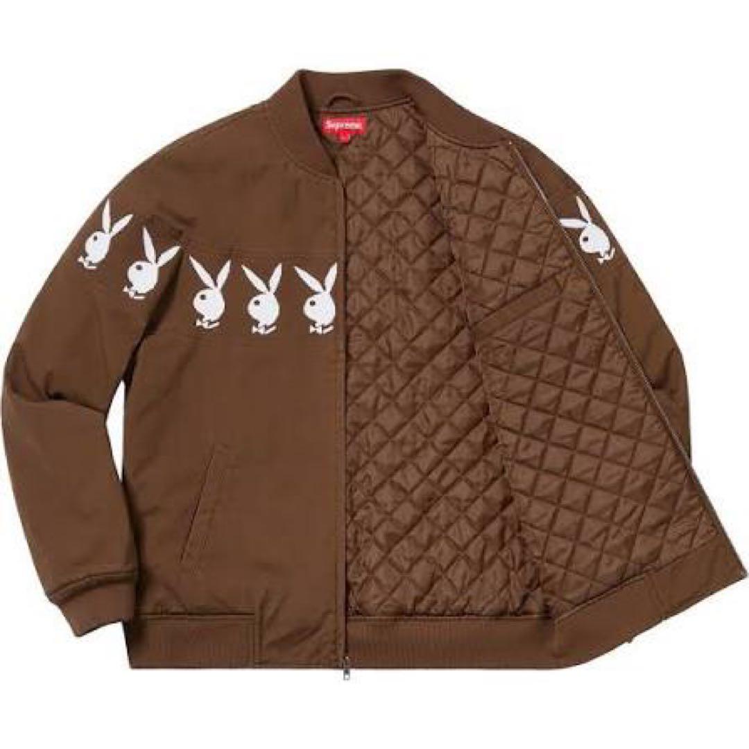 ジャケット・アウター Supreme playboy crew jacket brown L