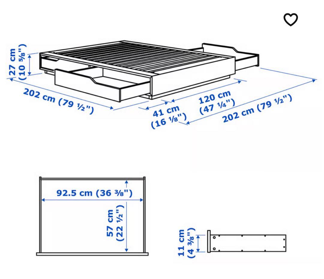 IKEA ベッドフレーム(セミダブル)＊シングルも出品中です＊
