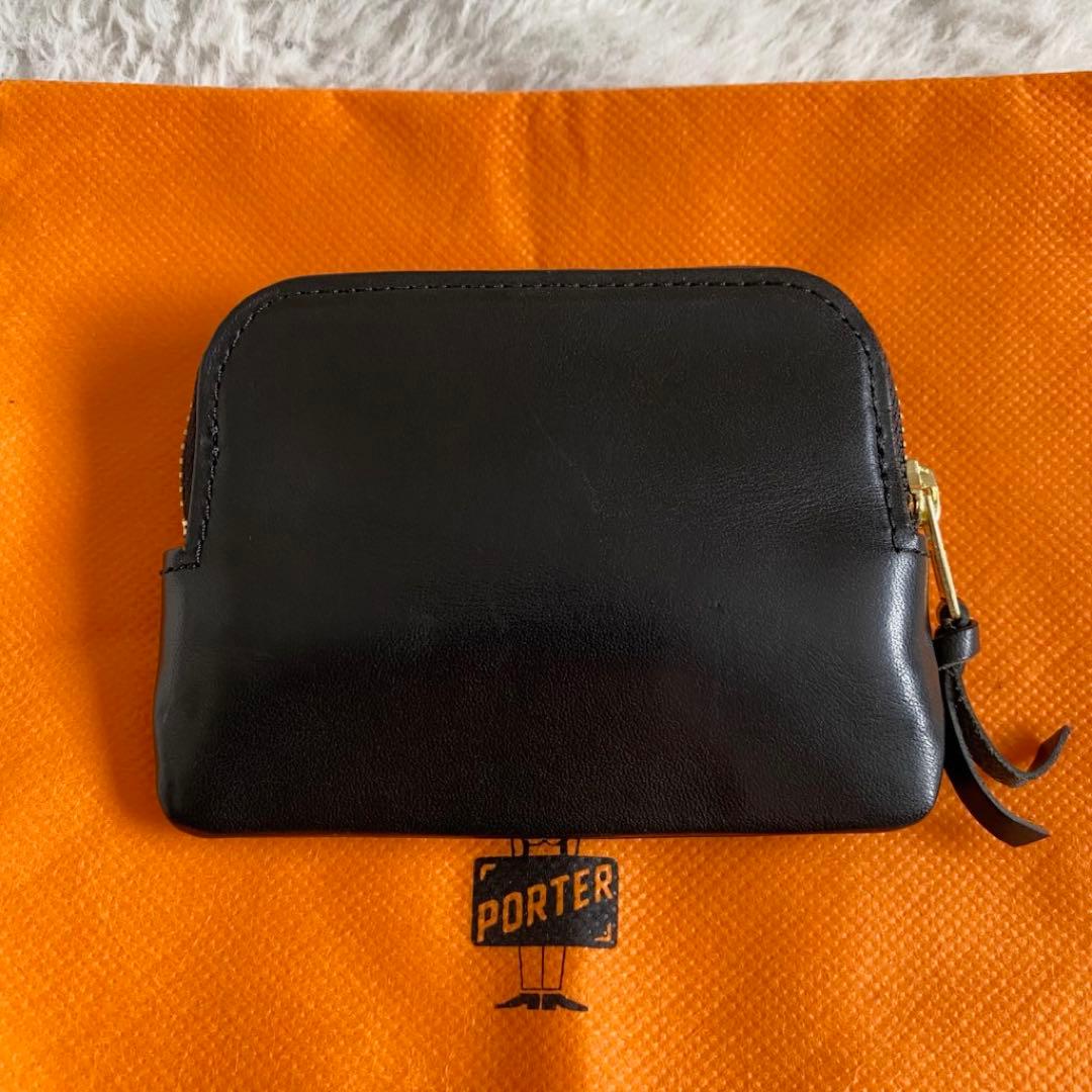 ポーター　SOAK ケース　小銭入れ　本革　レザー　ブラック　メンズ