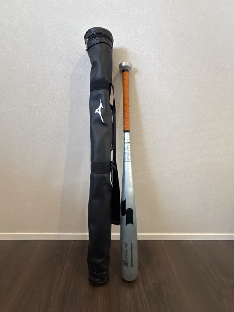 美品✨M.F.K. JB 中学生用 軟式バット シルバー　MIZUNOカバー付き