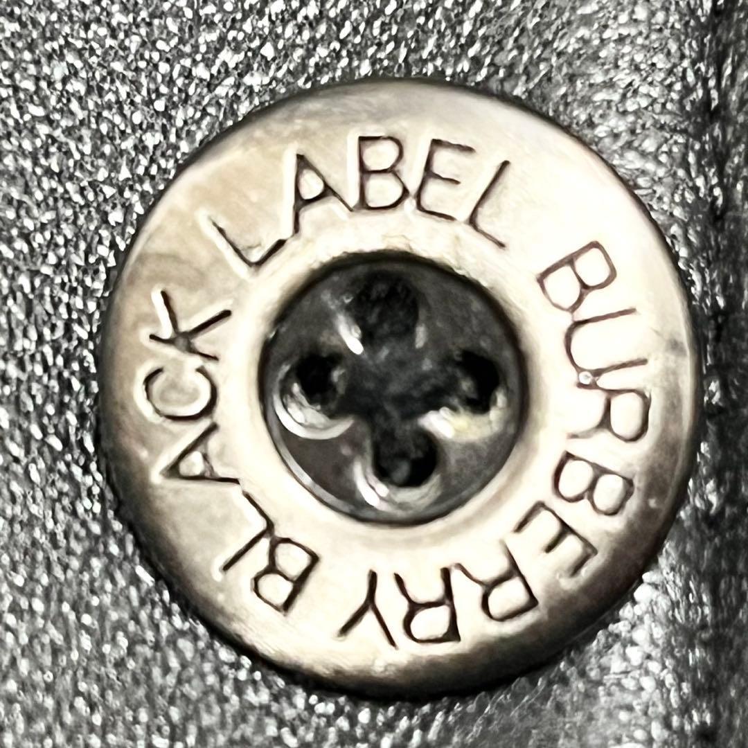 バーバリーブラックレーベル ラムレザー ラビットファー付 ハーフコート 羊革 L