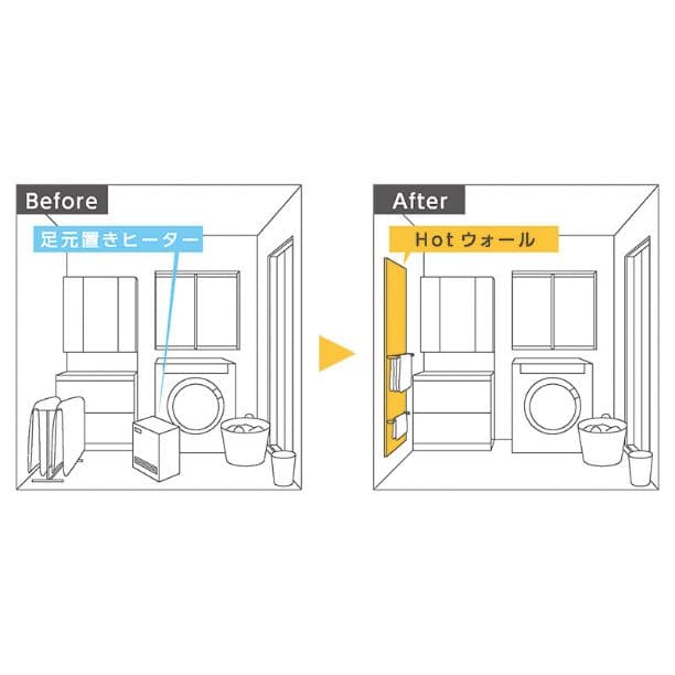クリナップ ホットウォール ZP60FH 壁暖房 脱衣室暖房