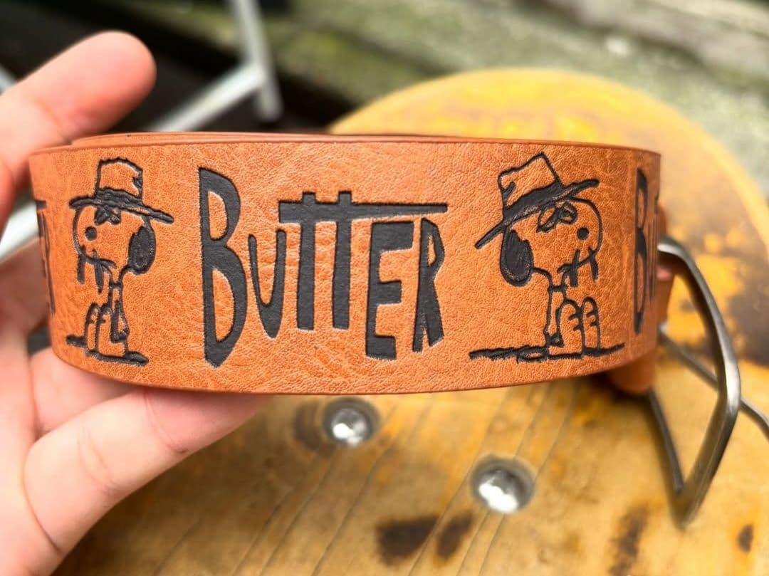 小物 BUTTER GOODS x Peanuts Spike Belt Brown