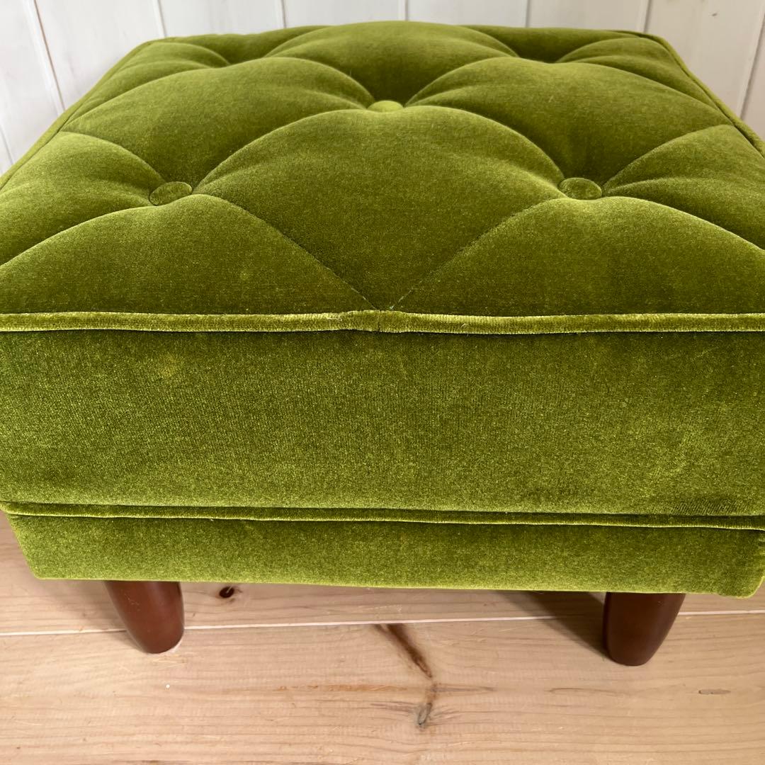 カリモク60 オットマン　モケットグリーン