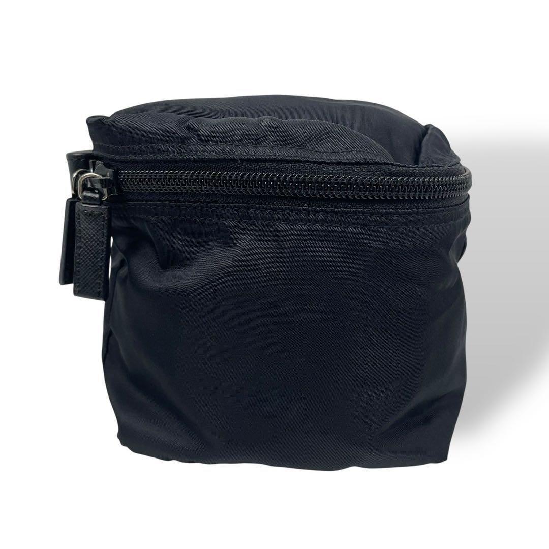良品 4893 PRADA プラダ ポーチ ナイロン キャンバス ブラック
