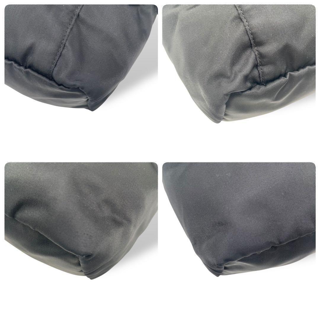 良品 4893 PRADA プラダ ポーチ ナイロン キャンバス ブラック