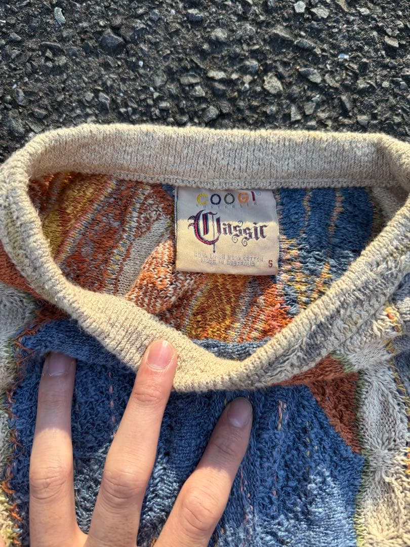 クージー　マルチカラーニットセーター COOGI