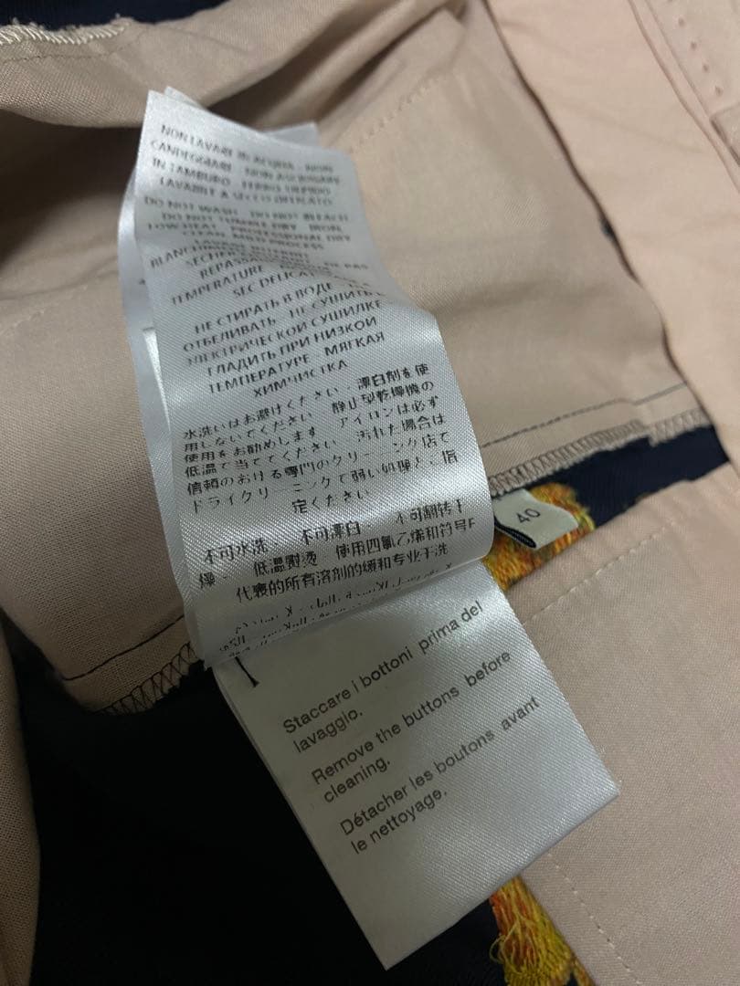 GUCCI 花柄刺繍 パンツ センタープレス