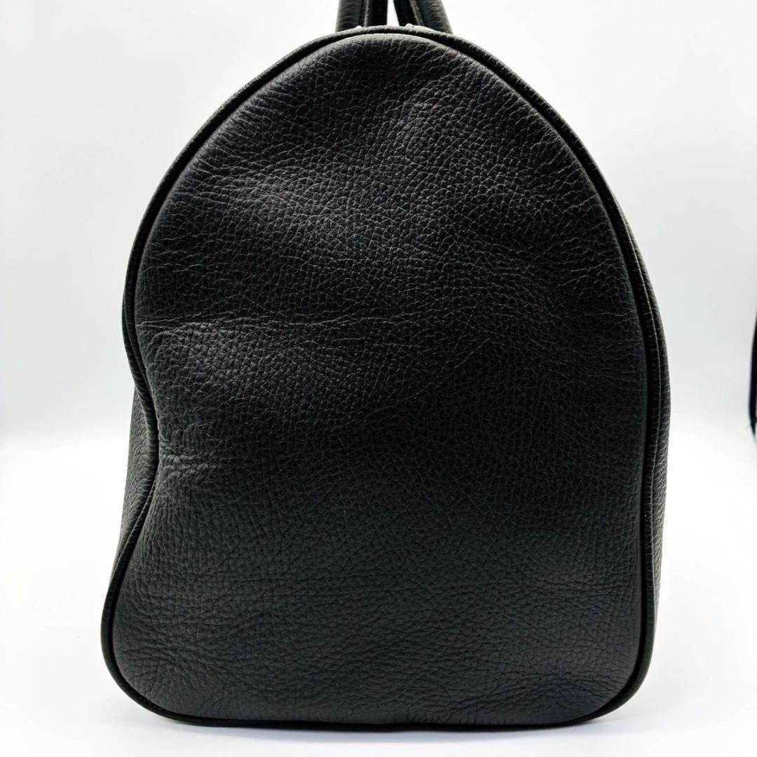 ヤングアンドオルセン ボストンバック レザー ブラック ゴールド金具