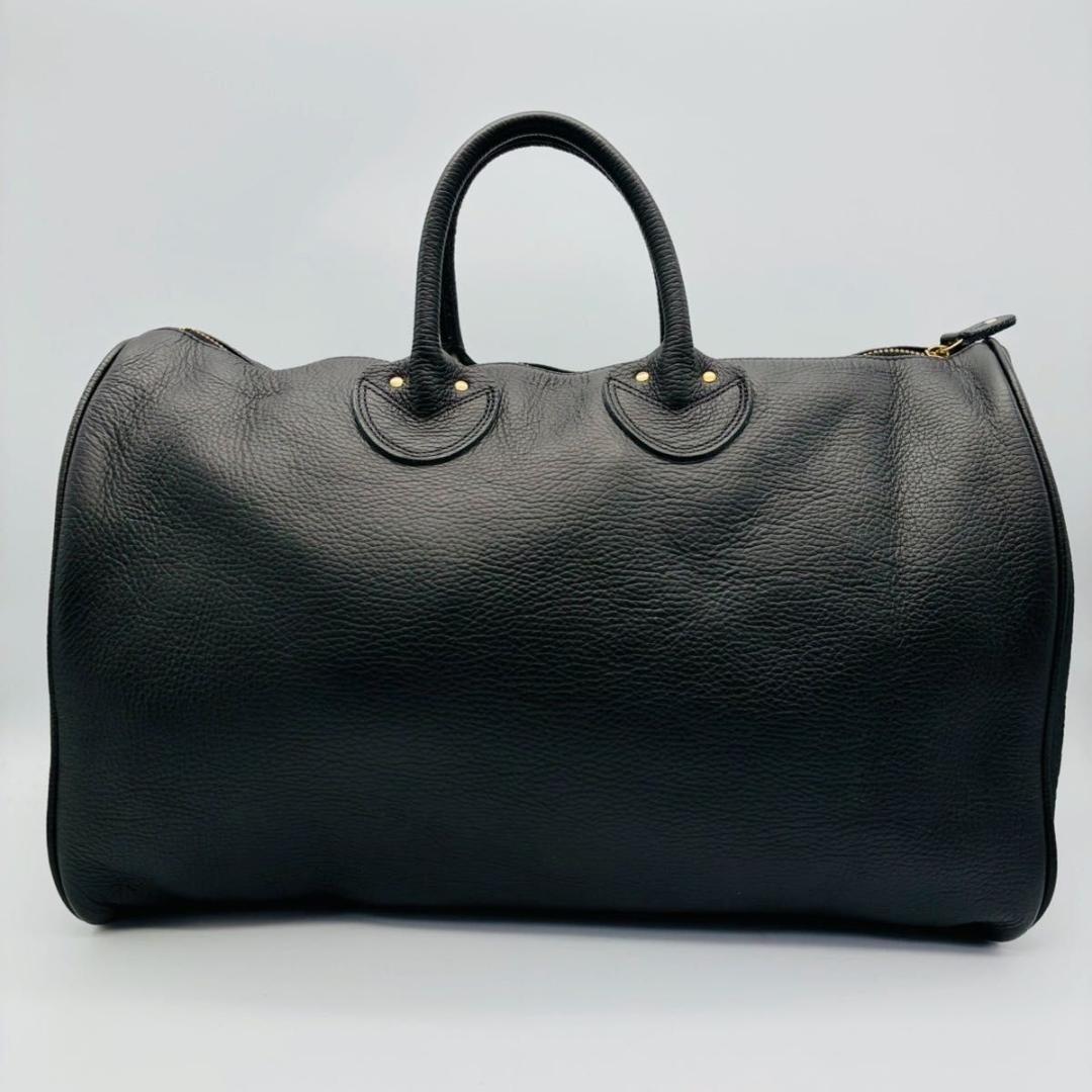 ヤングアンドオルセン ボストンバック レザー ブラック ゴールド金具