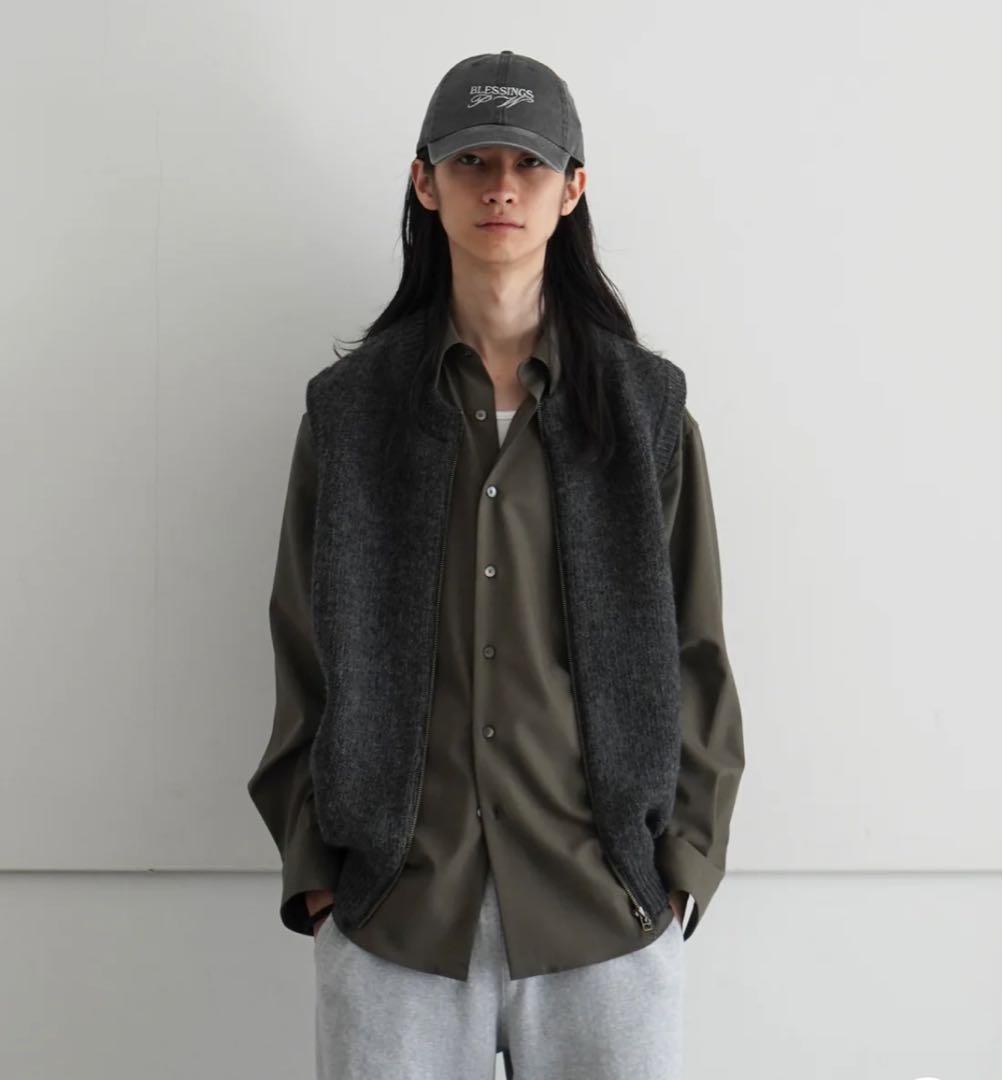 トップス crepuscule L-G Zip-up Vest \"C.GRAY\"