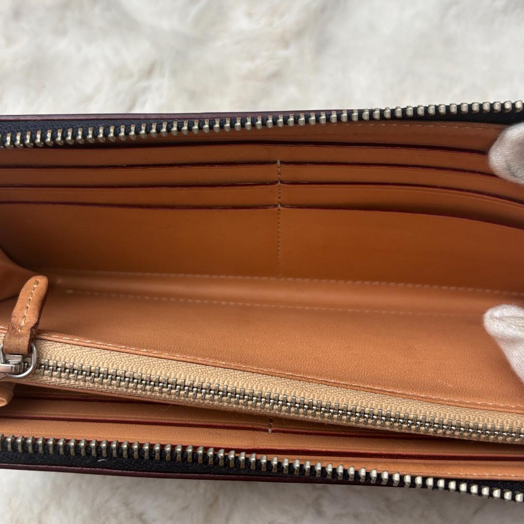 GANZO　ガンゾ　コードバン　ラウンドファスナー　長財布　濃茶