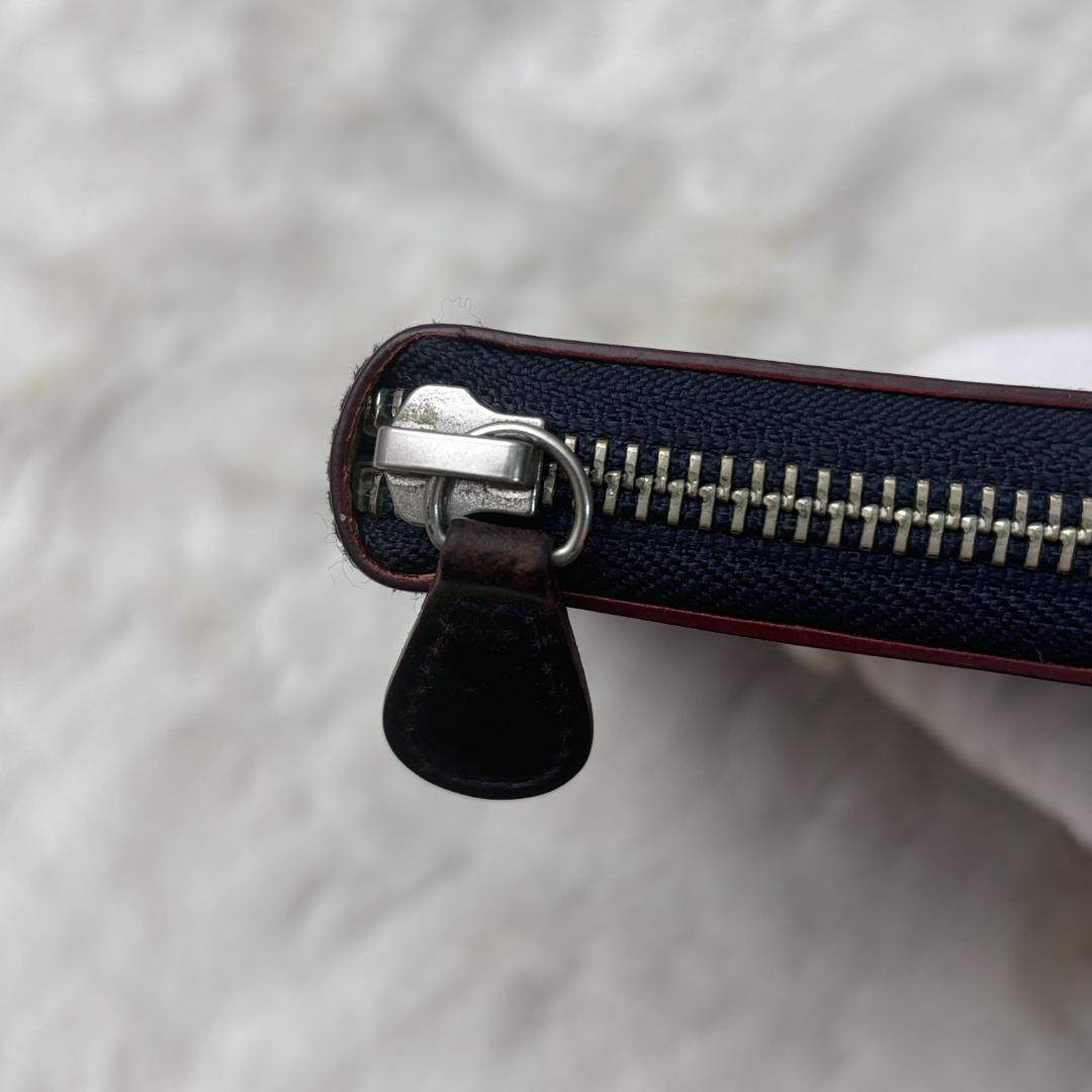 GANZO　ガンゾ　コードバン　ラウンドファスナー　長財布　濃茶