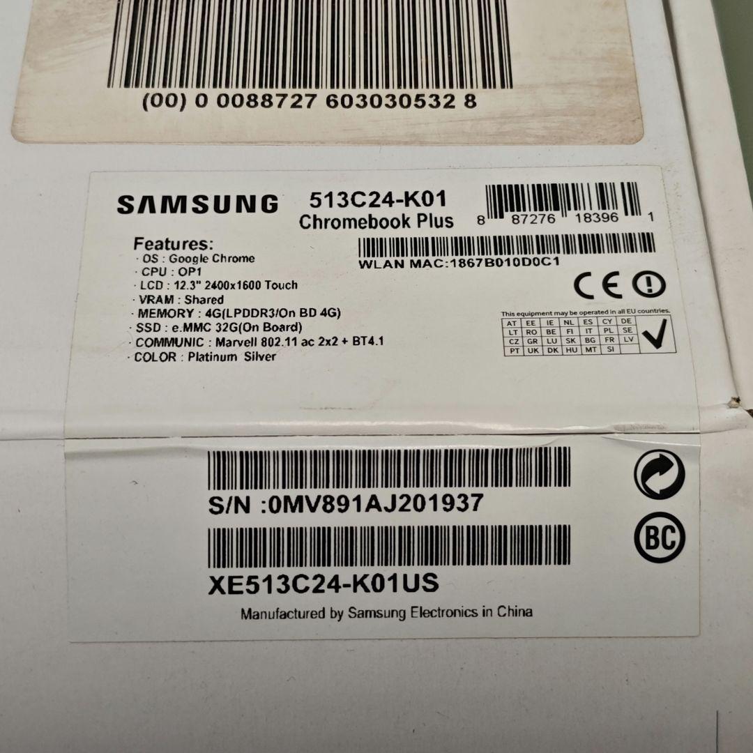 Chromebook本体 Samsung Chromebook Plus (XE513C24-K01US)