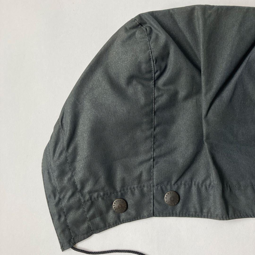 デッドストック 80s バブアー A106 ワックスドコットン フード ネイビー