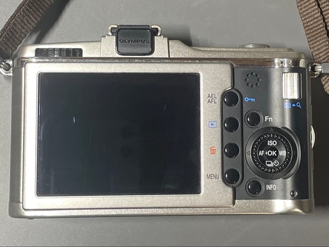 【訳あり・説明必読】OLYMPUSデジカメE-P2 レンズ・レザーホルダー付