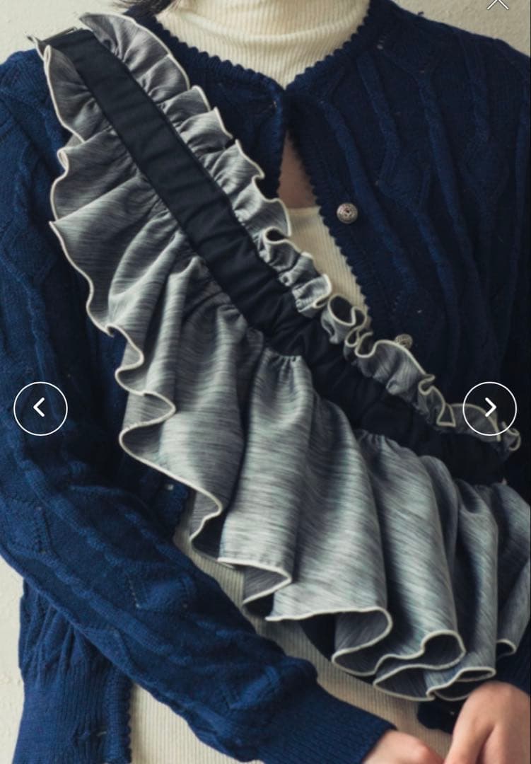 新品⚫︎ORIÉNT MILLINERY 【ドーラメロウ】フリルバッグ グレー