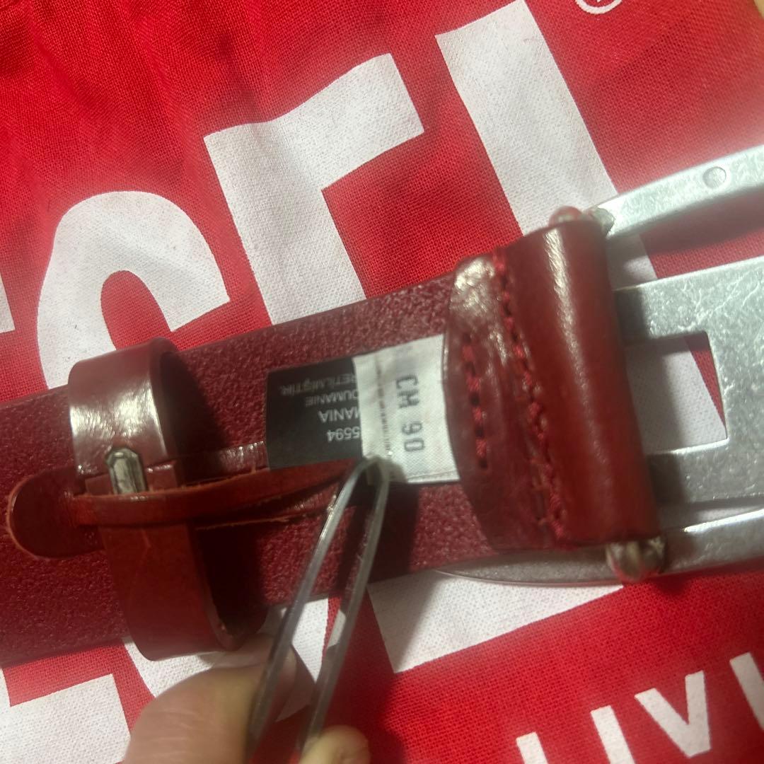 かかかかDIESEL レッド レザーベルト