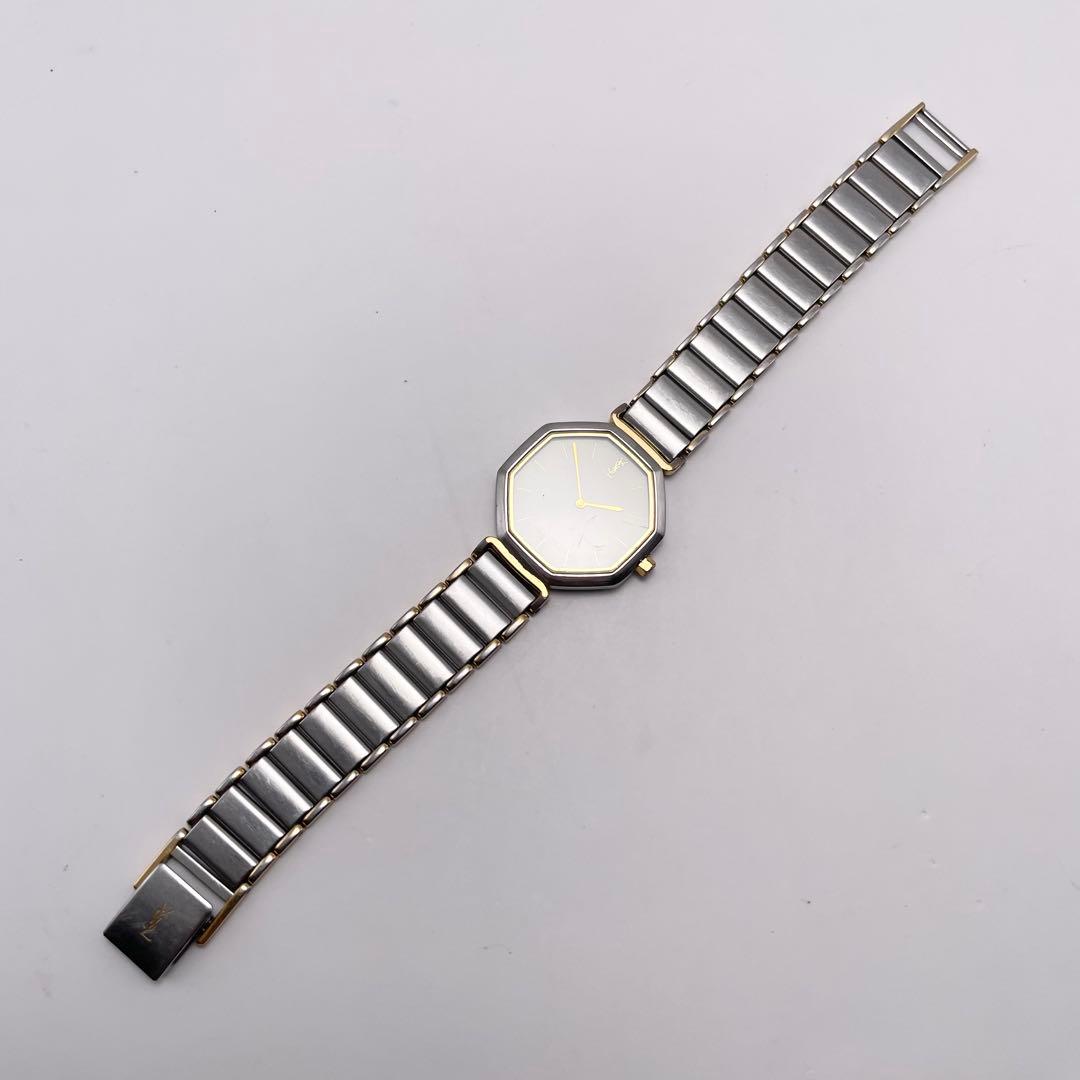 YSL イヴサンローラン オクタゴン レディース腕時計 2針 ヴィンテージ 稼働